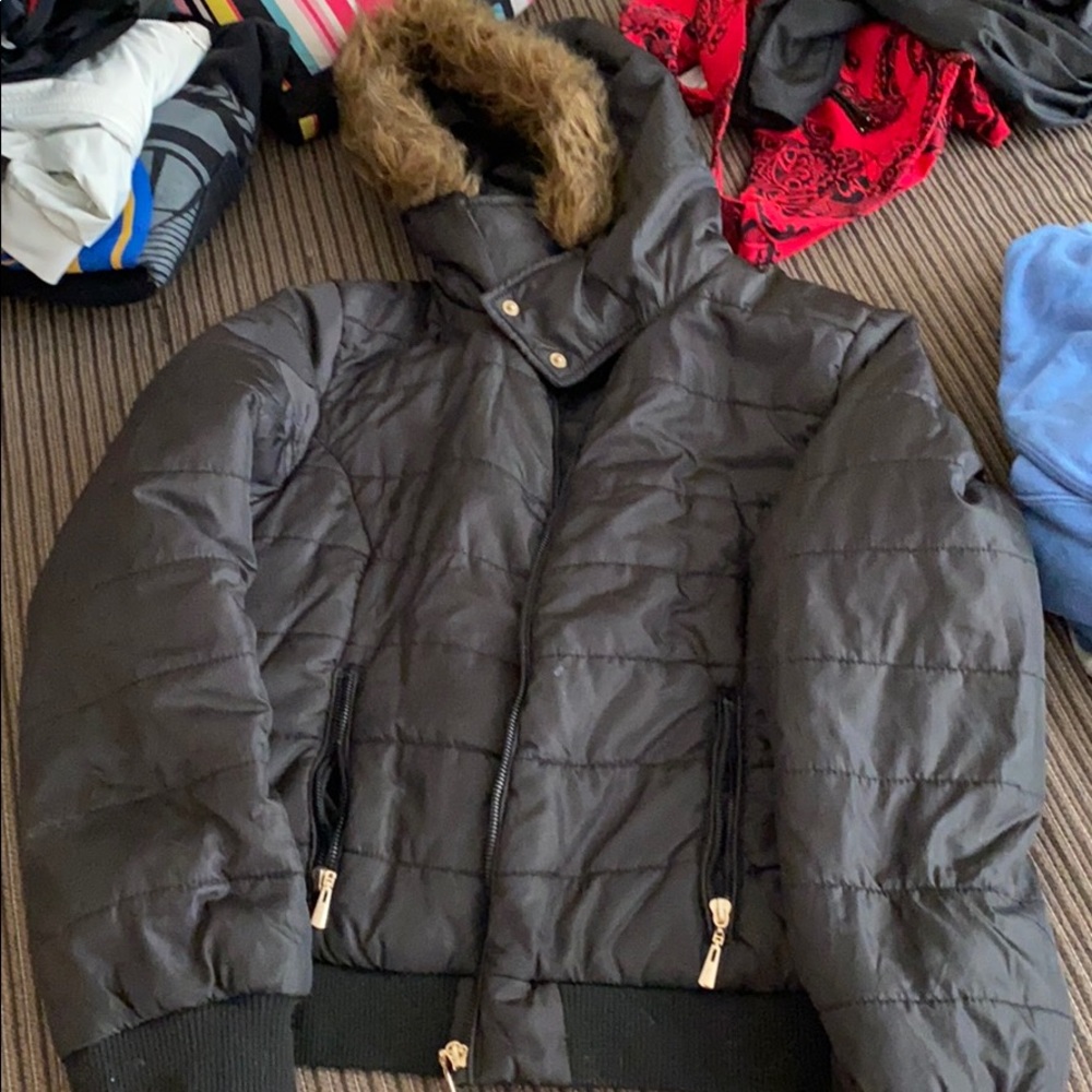 Puffer Jacket with Fur hoodie